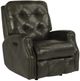 Flexsteel® Customizable Devon Leather Power Recliner with Power Headrest and Nailhead Trim-0