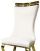 Furniture of America® Palazzo 2-Piece Gold/White Side Chair Set-1