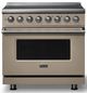 Viking® 5 Series 36" Nantucket Pro Style Induction Range with Polished Chrome Trim-0