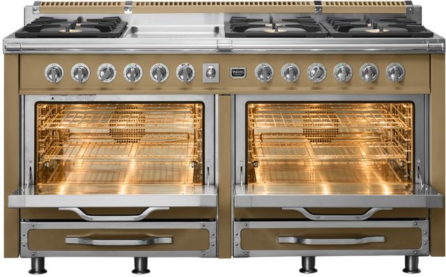 Viking® Tuscany 66” Golden Hour Pro Style Dual Fuel Range with Griddle-1