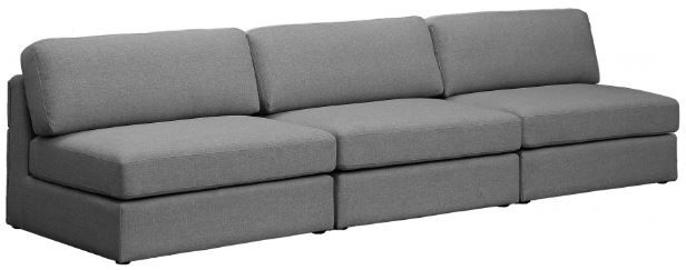 Meridian Furniture Beckham Grey Modular 114" Sofa-0