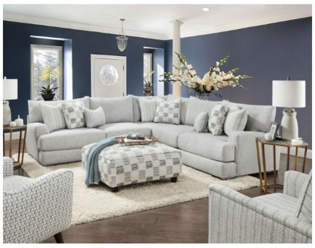 Furniture of America® Pelham 3-Piece Gray L-Shape Sectional-1