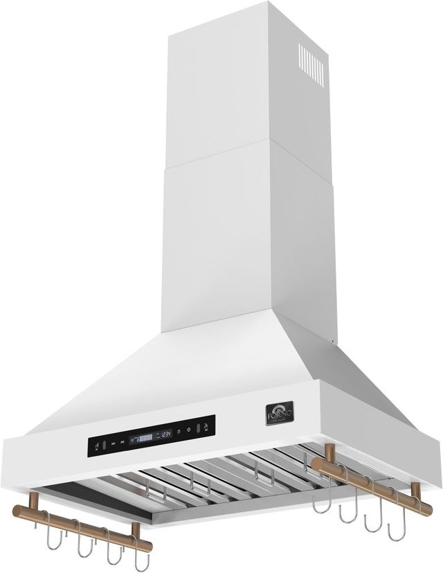 FORNO® Venezia Series Alta Qualita 30" White Wall Mounted Range Hood-1
