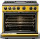 Viking® 7 Series 36" Daffodil Pro Style Dual Fuel Range with Griddle-1