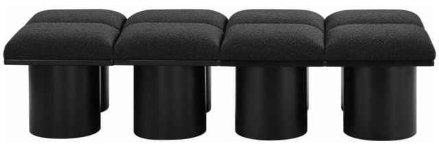 Meridian Furniture Pavilion 8-Piece Black 72" Modular Bench Set-1