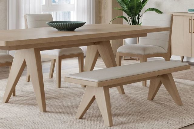 Modus Furniture Sumire Ginger/Natural Upholstered Bench-1