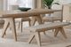Modus Furniture Sumire Ginger/Natural Upholstered Bench-1