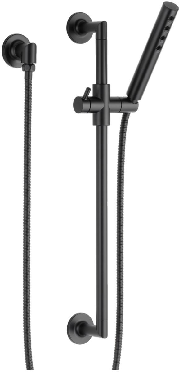 Brizo Odin® Matte Black Slide Bar Handshower with H2okinetic® Technology-0