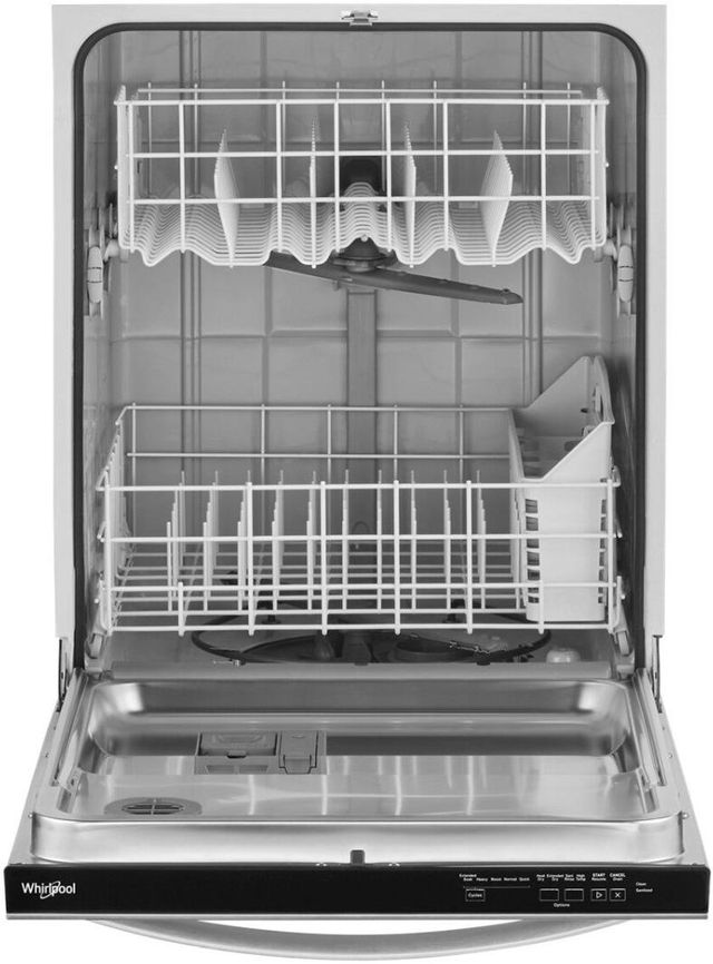 Whirlpool® 24" Monochromatic Stainless Steel Top Control Built In Dishwasher-2