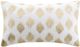 Olliix by INK+IVY Gold Nadia Dot Metallic Gold Embroidery Oblong Pillow-0