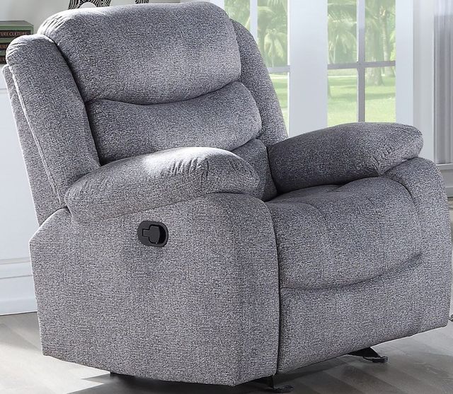 New Classic® Home Furnishings Granada Arcadia Beamer Gray Glider Recliner with Power Footrest-0