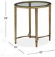 Magnussen Home® Copia Glass Top Oval End Table with Antiqued Tint Metal Base-4