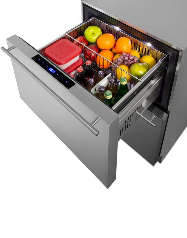 Summit® 3.32 Cu. Ft. Stainless Steel Under The Counter Refrigerator -1