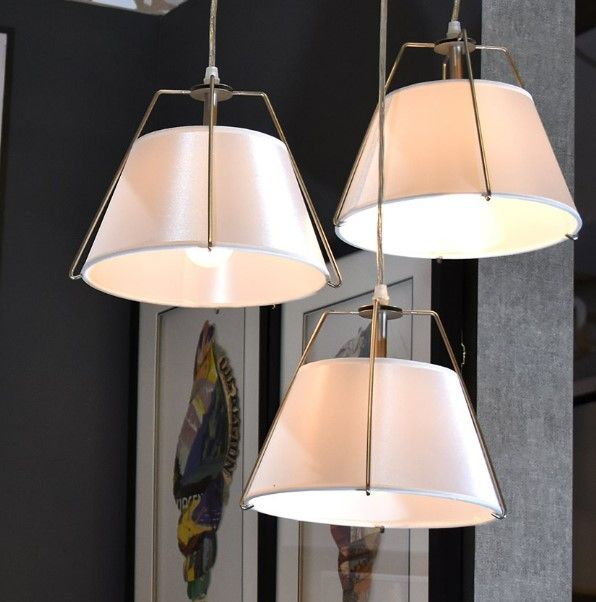 YHD Studio Nickel/White 1-Light Pendant Lighting-1