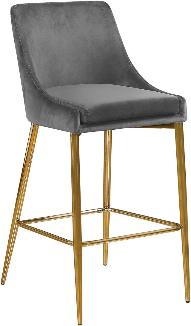 Meridian Furniture Karina Gray Velvet Counter Stool-0