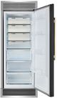 FORNO® Maderno Series Espresso 32" 13.6 Cu. Ft. Black and Antique Brass Right Hinge Built In Convertible Column Refrigerator-1