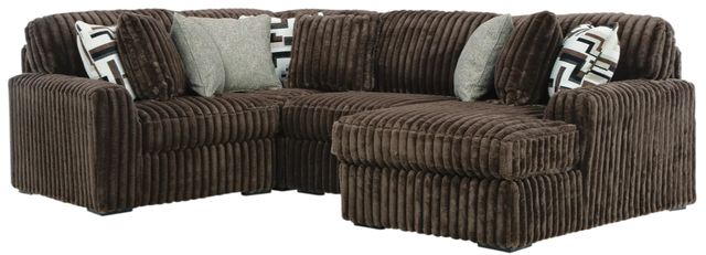 Signature Design by Ashley® Midnight-Madness 4-Piece Chocolate Right-Arm Facing Sectional and Chaise-0