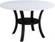 Crown Mark Isla White Dining Table with Black Base-0