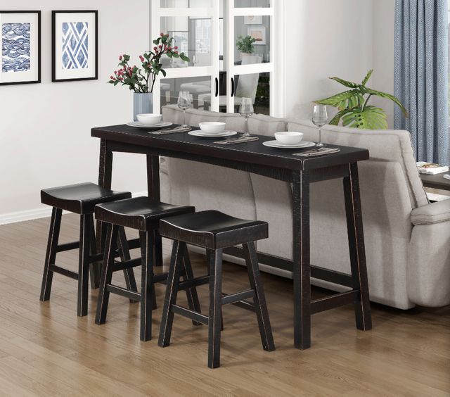 Homelegance® Caspian 4-Piece Black 36" Counter Dining Set-1