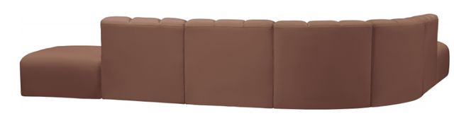 Meridian Furniture Arc 7-Piece Cognac Leather Sectional-3
