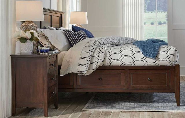 A-America® Westlake Cherry Brown Queen Storage Panel Bed-3
