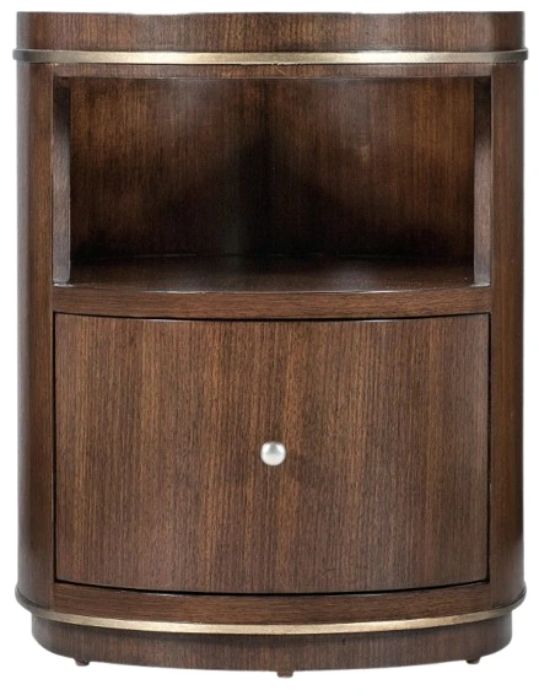 Hooker® Furniture Melange Contours Dark Walnut Side Table-2