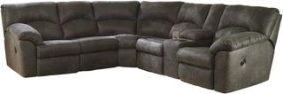 Signature Design by Ashley® Tambo 2-Piece Pewter L-Shape Reclining Sectional Sofa