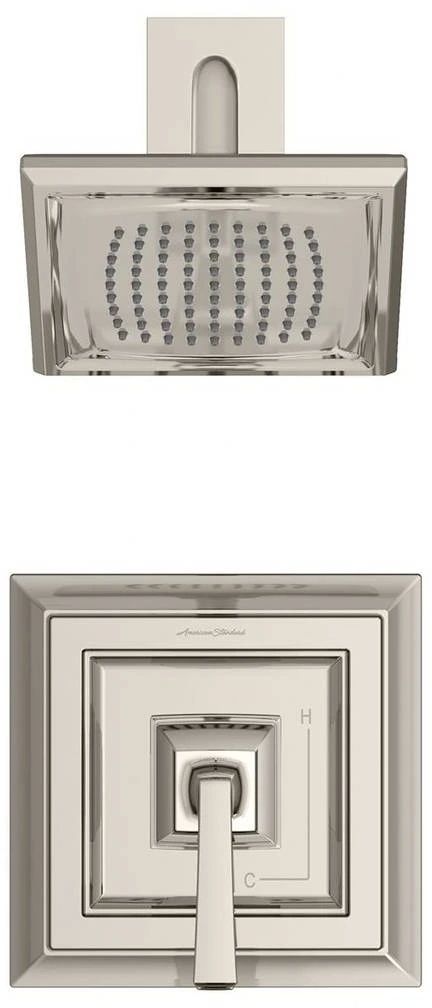 American Standard Town Square® S Polished Nickel Shower Trim Kit with Water-Saving Showerhead and Lever Handle-2