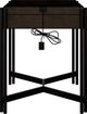 Emerald Home Huron Dark Cocoa Chairside End Table with Black Base-5