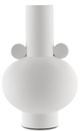 Currey & Company Happy 40 Round Textured White Vase-0