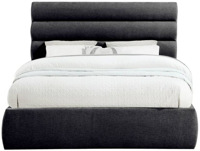 Meridian Furniture Adam Black Queen 52" Upholstered Panel Bed-1