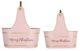 A & B Home 2-Piece Pink Basket Set-2