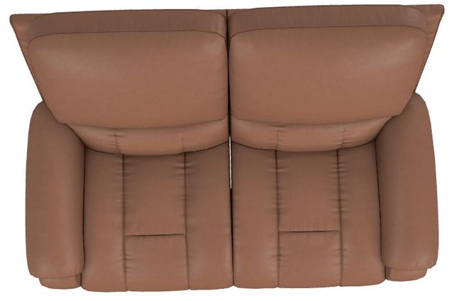 La-Z-Boy® Greyson Caramel Leather Power Reclining Loveseat with Headrest and Lumbar-4