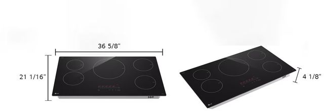 LG 36" Black Smart Induction Cooktop with UltraHeat™ 4.3kW Element-3