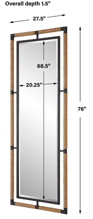 Uttermost® Melville Rust Black Tall Mirror-2