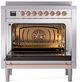 Ilve® Nostalgie II Series 36" Stainless Steel Pro Style Induction Range-2