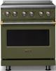 Viking® 5 Series 30" Martini Pro Style Electric Range with Brushed Brass Trim-0