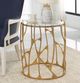Uttermost® Ritual Glass Top Side Table with Aged Gold Base-2