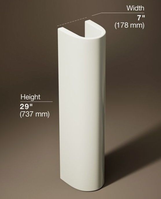 Kohler Veer® Biscuit Bathroom Pedestal-2