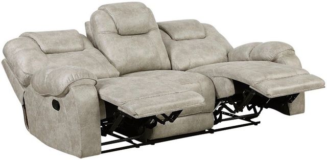 Homelegance® Gainesville Pewter Double Manual Reclining Sofa-4