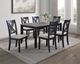 Crown Mark Eloise 7-Piece Black/Light Gray Dining Set-1