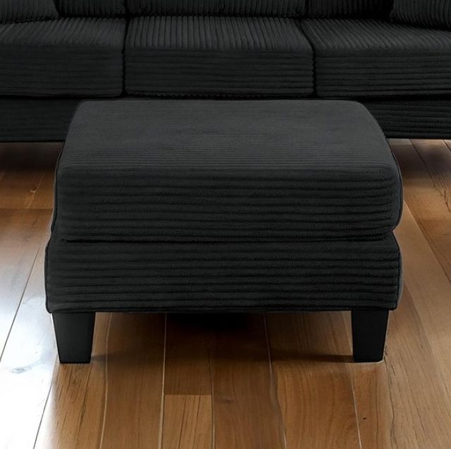 Furniture of America® Moretaine Black Storage Ottoman-2