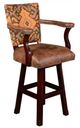 Horizon Home® Santa Maria Brown/Orange Swivel Bar Stool-0