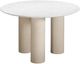 TOV Furniture Parcino Terrazzo Concrete Indoor/Outdoor Dining Table with Cream Legs-0