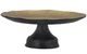 A & B Home Black/Gold Aluminum Round Tray on Stand-0