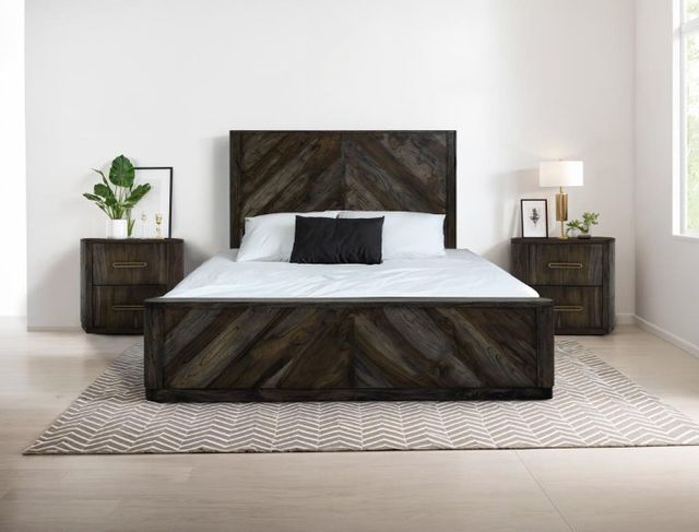International Furniture Direct Balam Black Nightstand-1