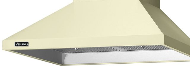 Viking® 3 Series 36" Vanilla Cream Chimney Wall Hood-2