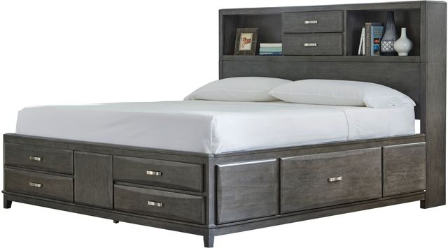 Signature Design by Ashley® Caitbrook 2-Piece Gray California King Storage Bed Set-1