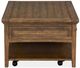 Magnussen Home® Bay Creek Toasted Nutmeg Rectangular Cocktail Table with Casters-3