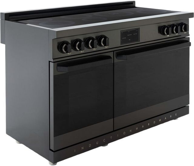 Induction Hardware 48" Black Stainless Steel Pro Style Induction Range-3